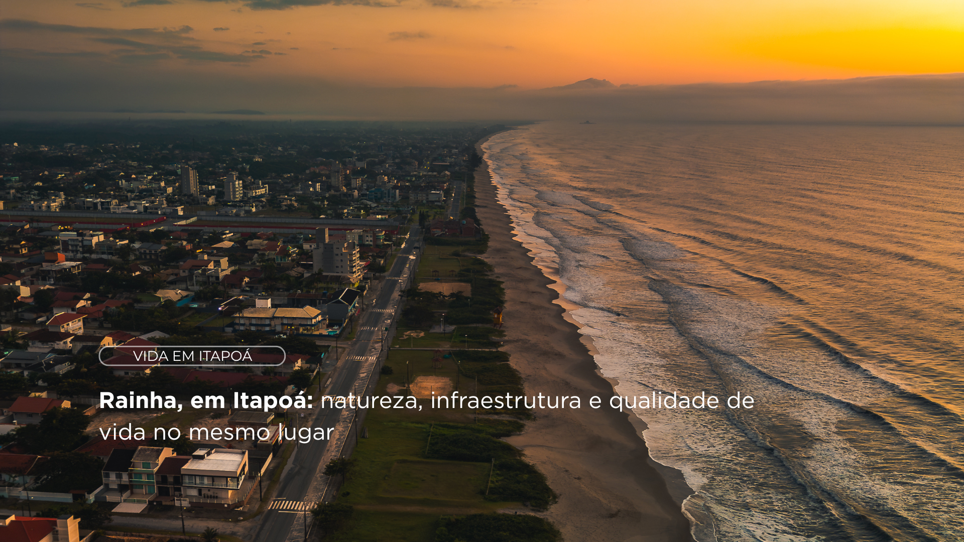 Pôr do sol no bairro Rainha