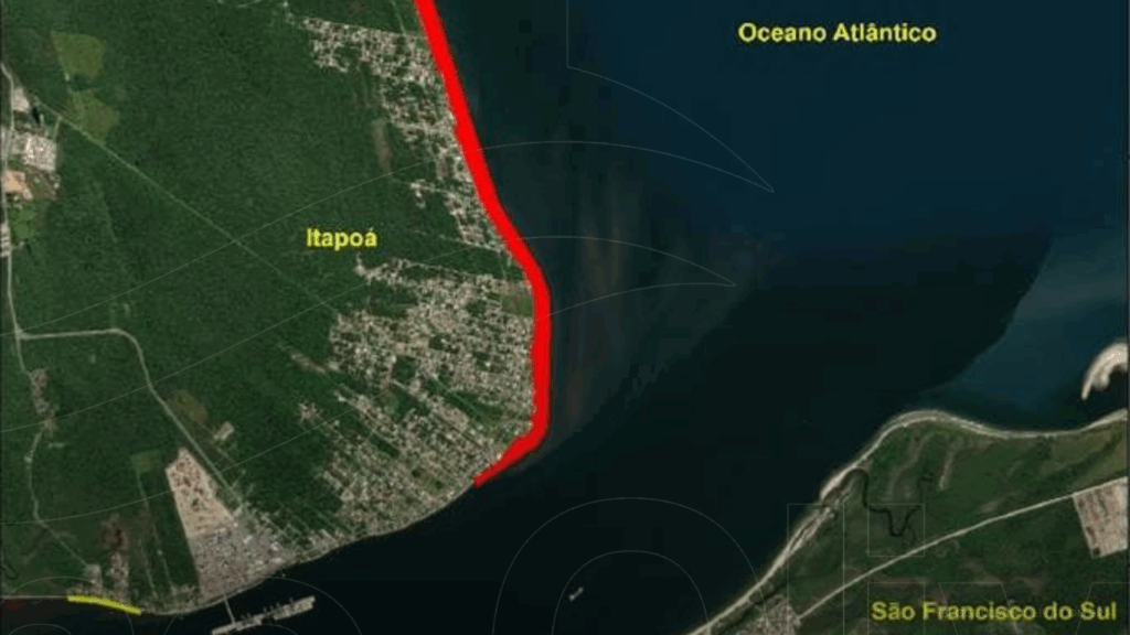 Mapa da Baia da Babitonga