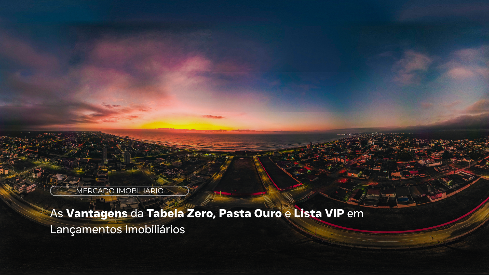 Paisagem 360° do Rôgga Village no pôr do sol