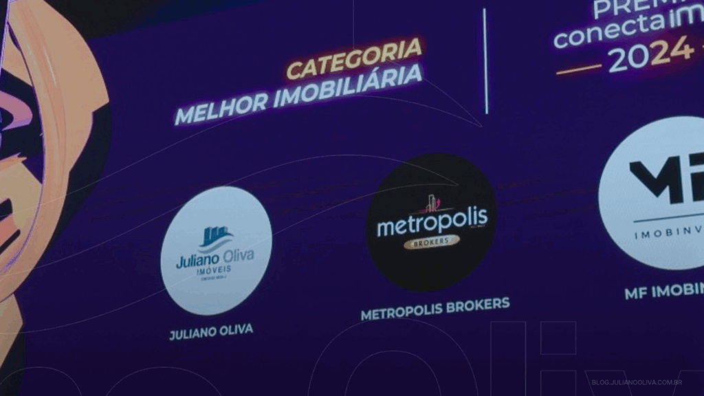 Telão de premiação no Conecta Imobi 2024
