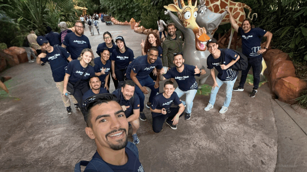 Equipe se divertindo