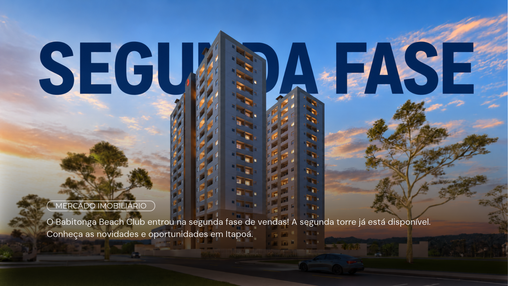 O Babitonga Beach Club entrou na segunda fase de vendas! A segunda torre já está disponível. Conheça as novidades e oportunidades em Itapoá.
